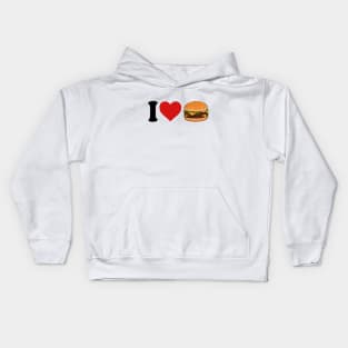 I Love Cheeseburger T Kids Hoodie